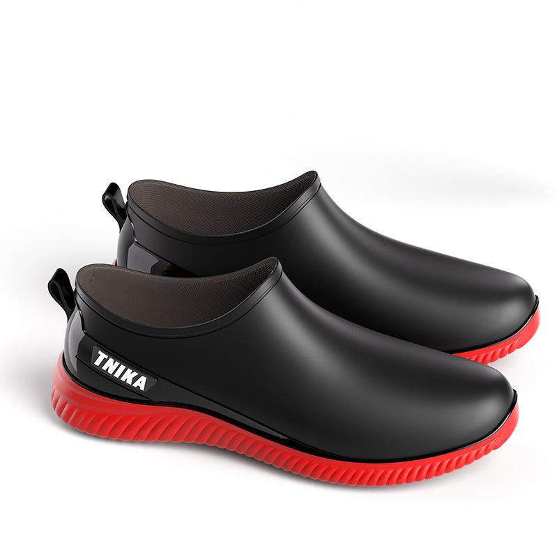 Spring and Autumn low-top rain shoes fashionable men's glove shoes flat non-slip kitchen water shoes chef shoes ingot shoes men's shoes