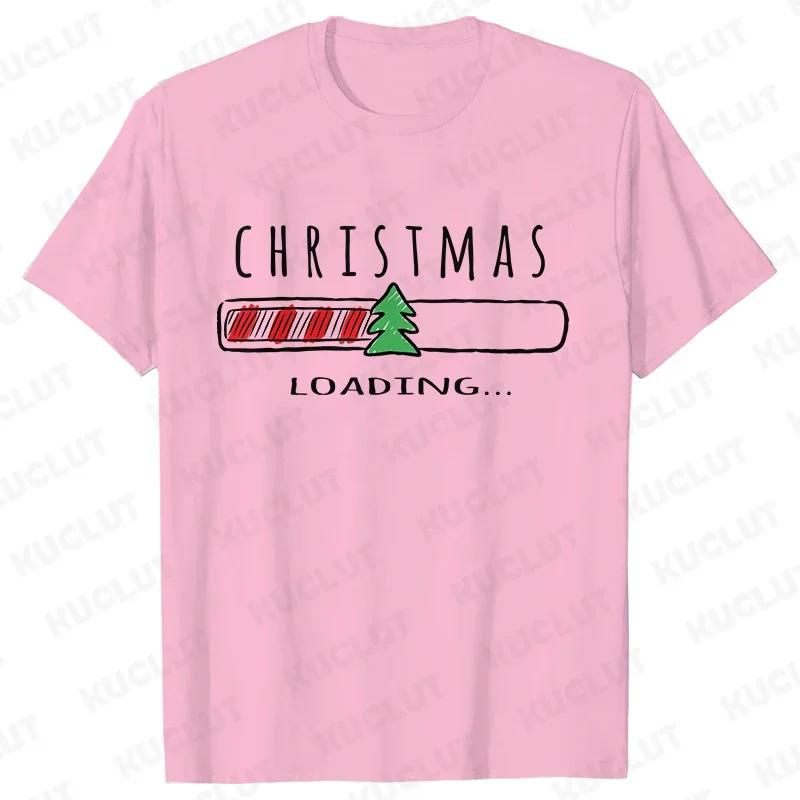 Kerst Laad Grafische T-shirt Dames Kleding Casual Korte Mouw T-shirts Gelukkig Nieuwjaar T-shirt Mode Vrolijk Kerstmis Y2k Tops