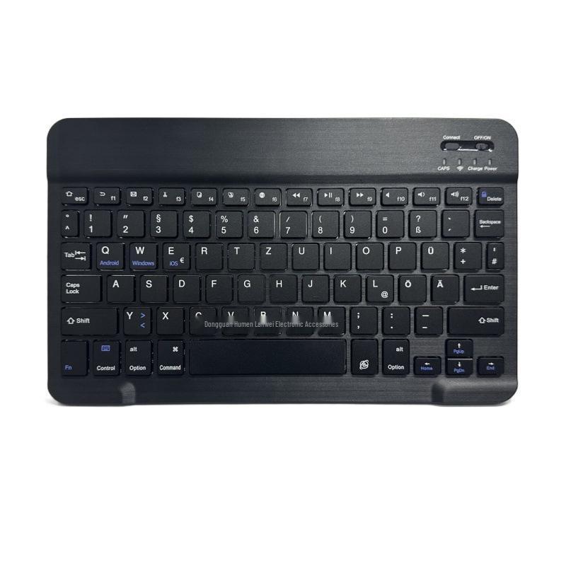 Multilingual 10" Bluetooth Keyboard - Compatible with Spanish, Russian, Thai, Arabic, Pinyin, Traditional Chinese, and Cangjie on iPad Tablets.
