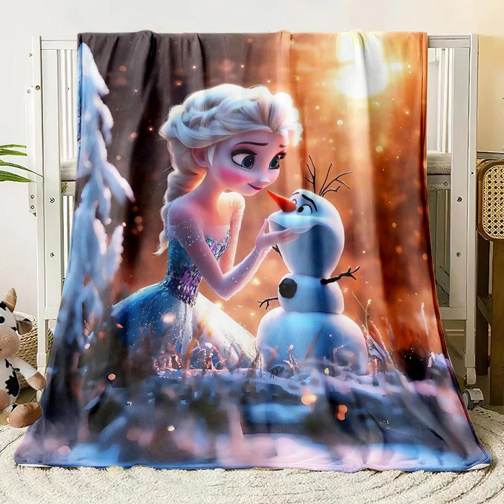 Cartoon Frozen soft Blankets blankets fluffy flannel thin Blanket Picnic Sofa Family Bedroom Children's Room custom blanket