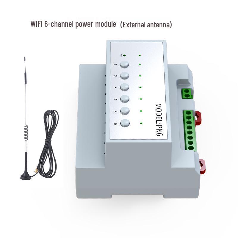 Zigbee Tuya WiFi 6-Channel On/Off Module for Hotel Room Control with Dry Contact Power Supply RCU Host.