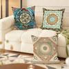 Cushion Cover Silky Short Plush Home Sofa Cushion Cover - Invisible Zipper Home Decoration Dunhuang patterns