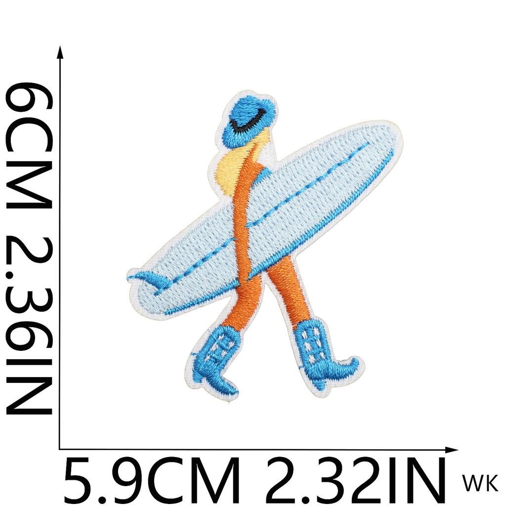 2025 New Patches 10 Pcs Blue Seashell Crab Embroidered Patches Iron On Clothing Hat Bag Shoe Repair Phone Gift Box Decor DIY