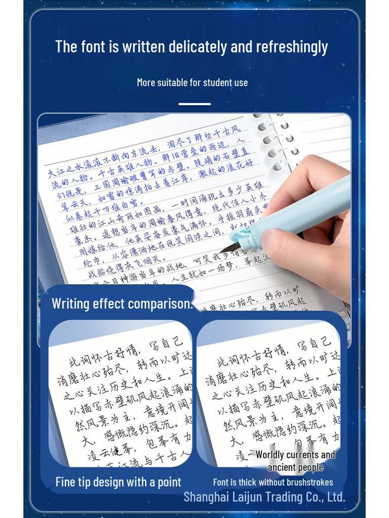 Dotstone Plnicí pero Time Capsule pro studenty - DS-784, Vyměnitelná inkoustová náplň, Začátečnická kaligrafie, Malý dveřní lis.