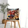 Marvel Superhero Printed Square Throw Pillow, Soft Microfiber Cushion For Bedroom Sofa Living Room
