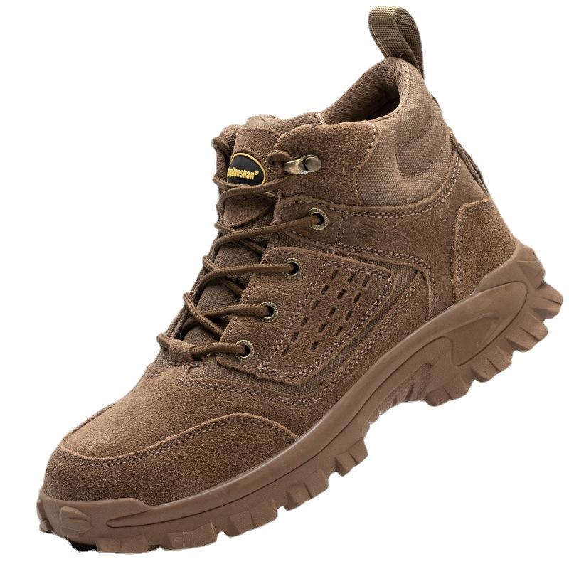 Men's anti-smashing and anti-piercing winter velvet cotton shoes, scalding and wear-resistant, lightweight, welder soft-soled work shoes