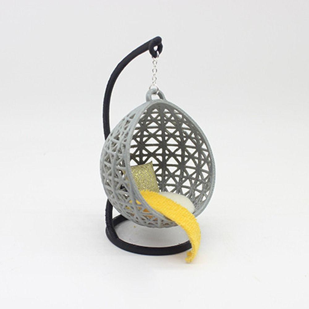 Scene Model Dollhouse Hanging Basket Chair White Dollhouse Accessories  Doll House Accessories
