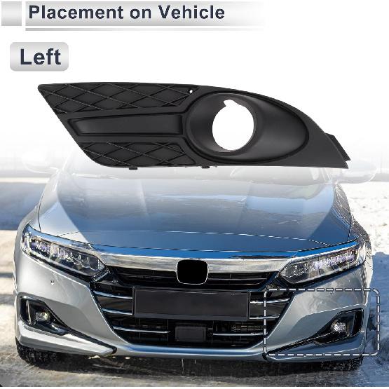 Front Left Fog Light Grill for Ford Focus 2007-2008 Front Lower Bumper Fog Light Cover Inserts No.5M5J15A245BA ABS 1 Pc