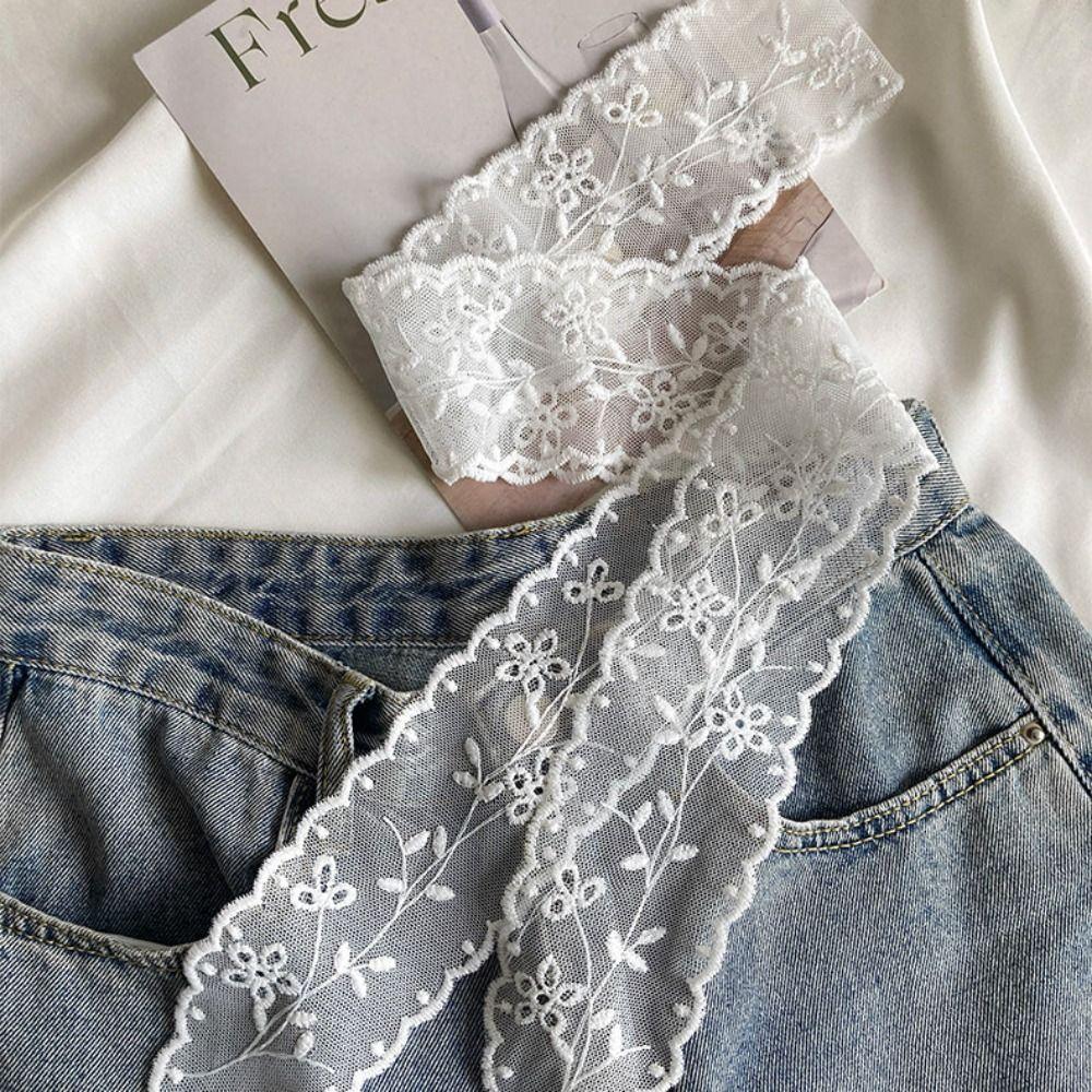 Y2k Lace Waistband Sweet Dress Jeans Belt Fashion Gauze Waist Belt  Streetwear
