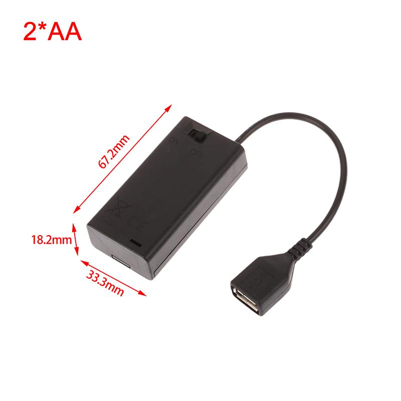 

DC 4.5V портативный мини-держатель для батареек Aa, чехол для хранения, блок питания USB, батарейный блок для 5-х и 7-х батареек A1