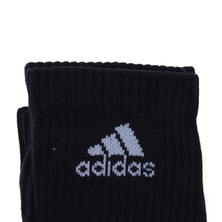 adidas Crew Socks Men's 3 Pack Black AH9866
