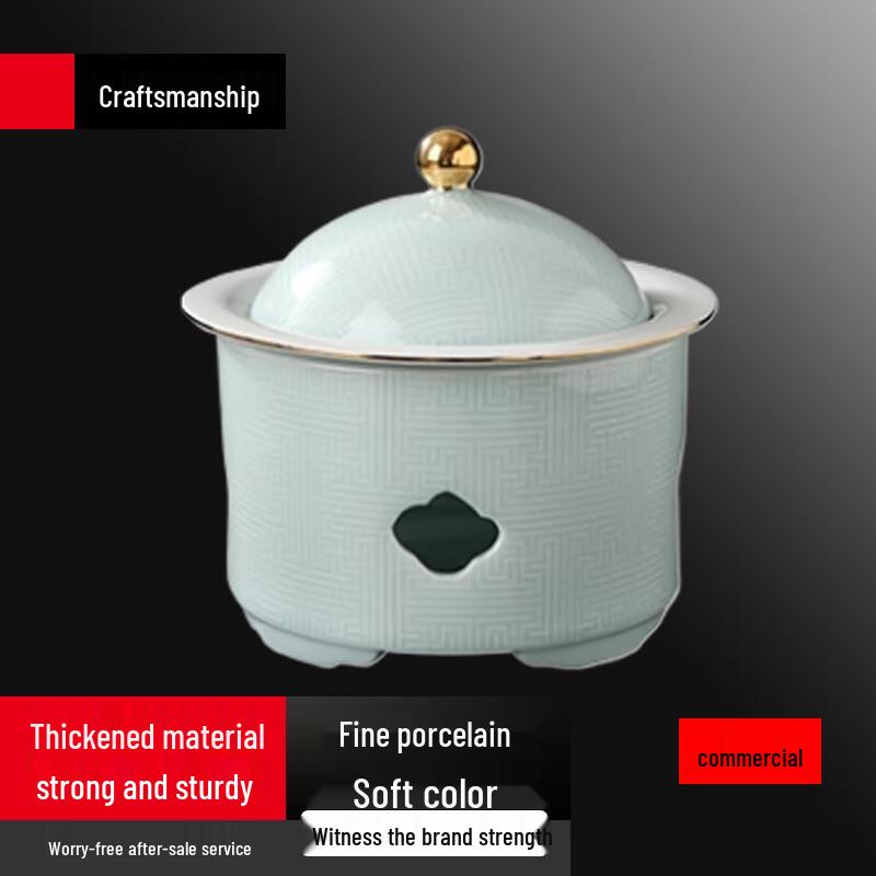 Luxury Gold Rim Ceramic Individual Stew Pot