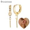 925 Silver Ear Needle White Zircon Butterfly/Water Drop Hoop Earrings Drop Earrings For Women Fashion Wedding Jewelry
