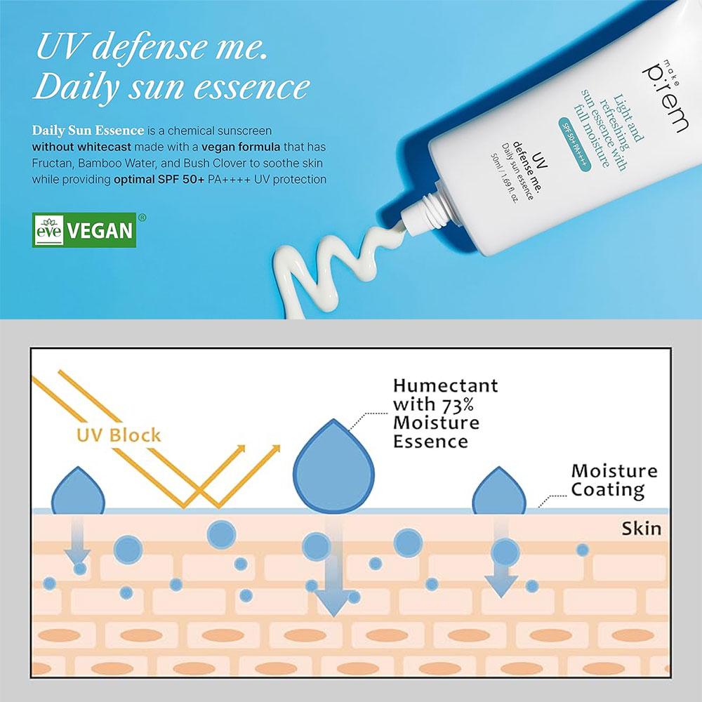 Make P:REM UV Defense Me Daily Sun Essence 50ml (SPF50+)