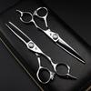 6.0" FCB Walker Serrated Straight & Thinning Hairdressing Shears with Wings Handle