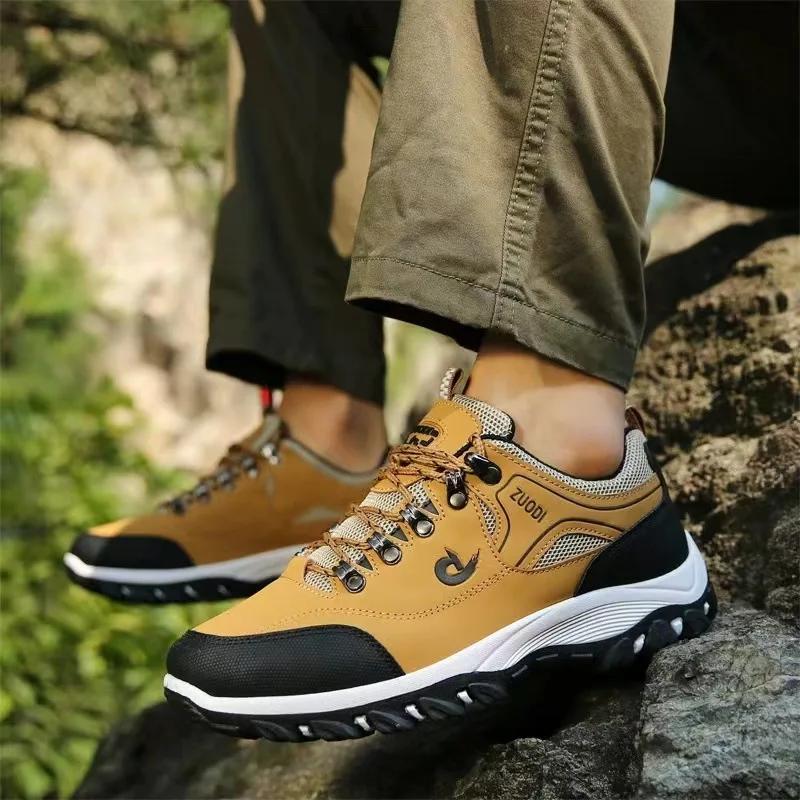 Fashion Men's Sneakers Hiking Shoes for Men Plus Size Men Shoes Man's Lightweight Non-Slip Trekking Shoes Tenis Masculino