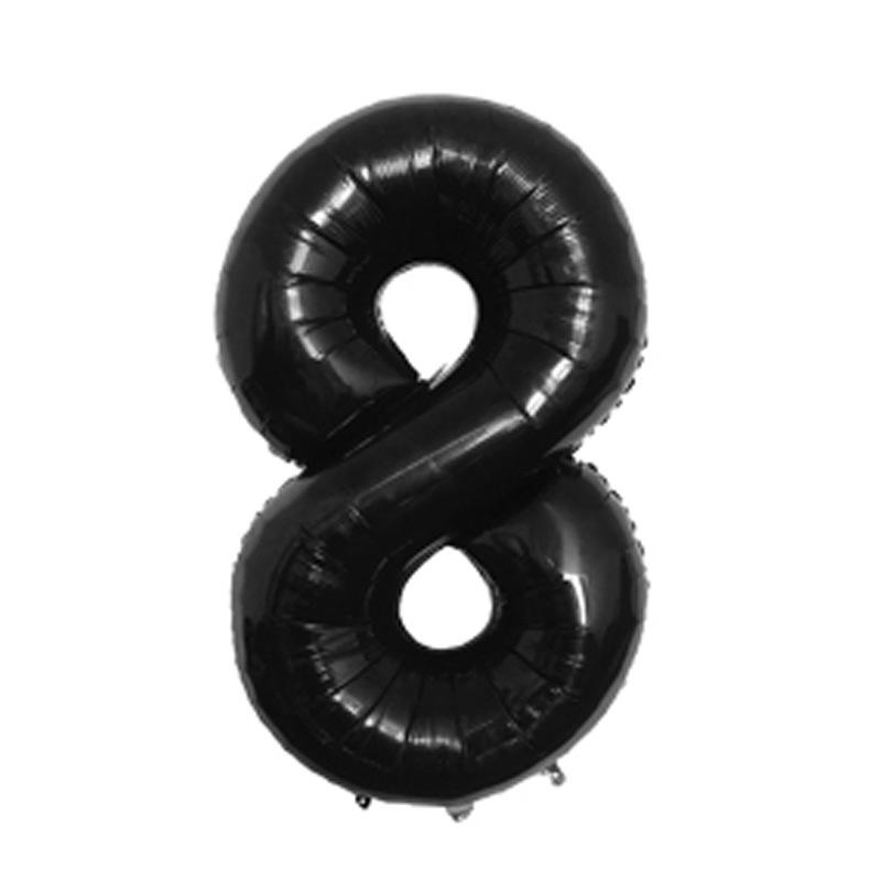 Small Digital Balloon 16-Inch Us Version Of Thin Body Decoration Birthday Party Aluminum Film Balloon Digital Balloon