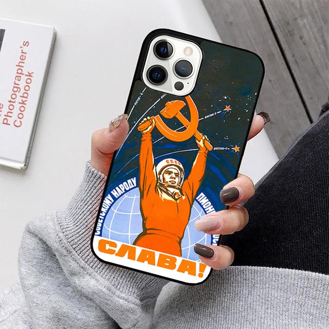 Vintage Stalin USSR CCCP Phone Case For iPhone 17 Air 16 15 14 13 12 Pro Max Plus Max Cover Shell Coque