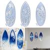 Set of 3 Epoxy Silicone Mold Surfboard Shaped Accessories Molds Flexible Wall Decorations Mould Jewelry Making Supplies