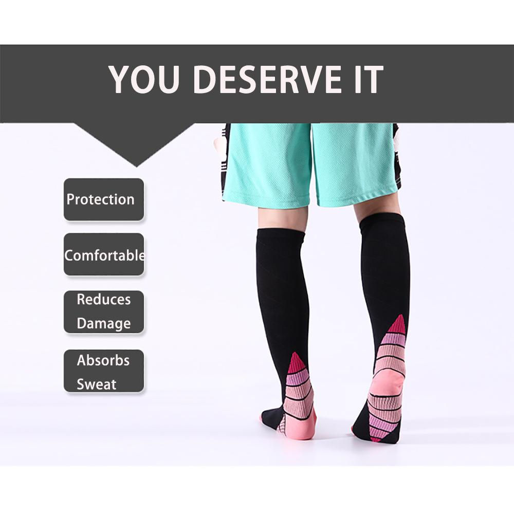 1 Pair Compression Socks 20-30 Mmhg - Men & Women - Running, Nurses, Shin Splints, Flight, Travel