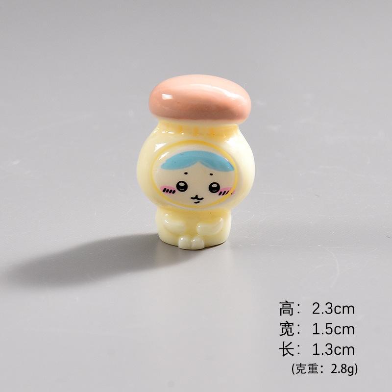 Chiikawa Handmade Desktop Small Ornaments Hachiware Trendy Toy Doll Accessories DIY Keychain Pendant Resin Accessories