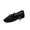 Fashion Summer New Flat Hollow Vintage Mary Women's Shoes Round Toe Shallow Mesh Breathable Versatile Fishnet Soft Sole Single Shoes