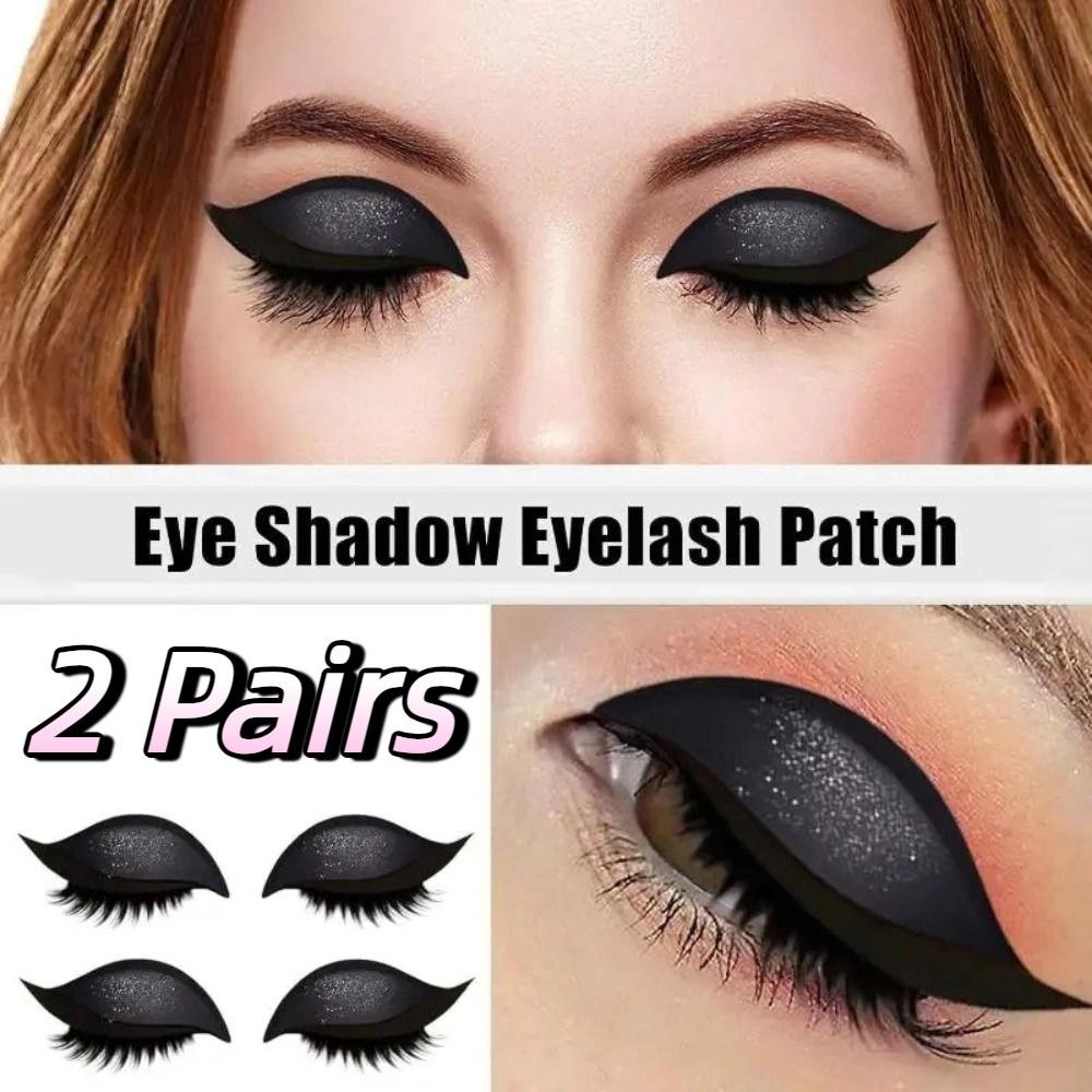 2 Pairs Self-Adhesive 3-in-1 Eye Makeup Sticker Quick Makeup Party Makeup Stickers Travel