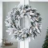 New Christmas Wreath Door Hanging 50/60cm Green Pe Mixed Leaf Snowflake Decor