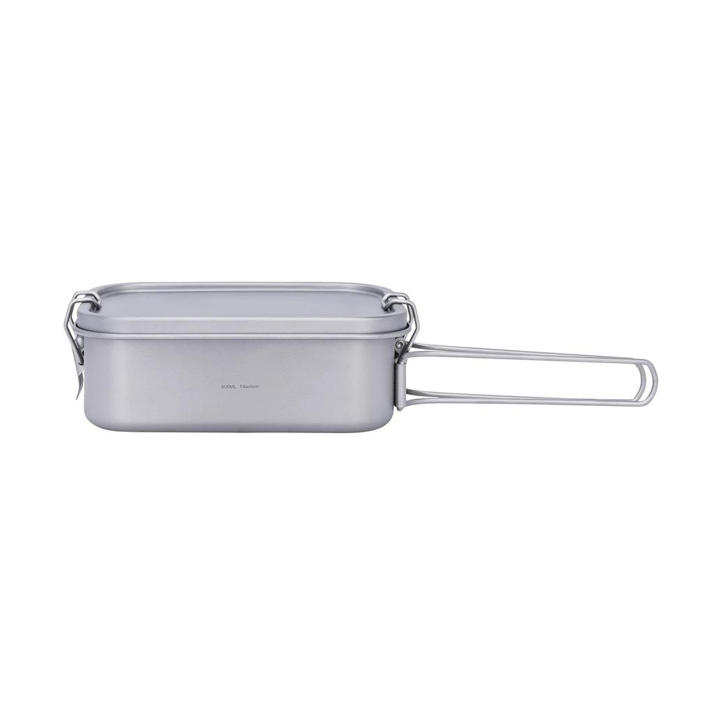 Titanium Bento with Lid & Handle Leak Proof Lunch Box Container Ultralight Outdoor Camping Cookware Ti2081C-83C