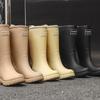 Women's Fashionable Outdoor Waterproof And Anti Slip High Tube Rain Shoes Rubber Shoes