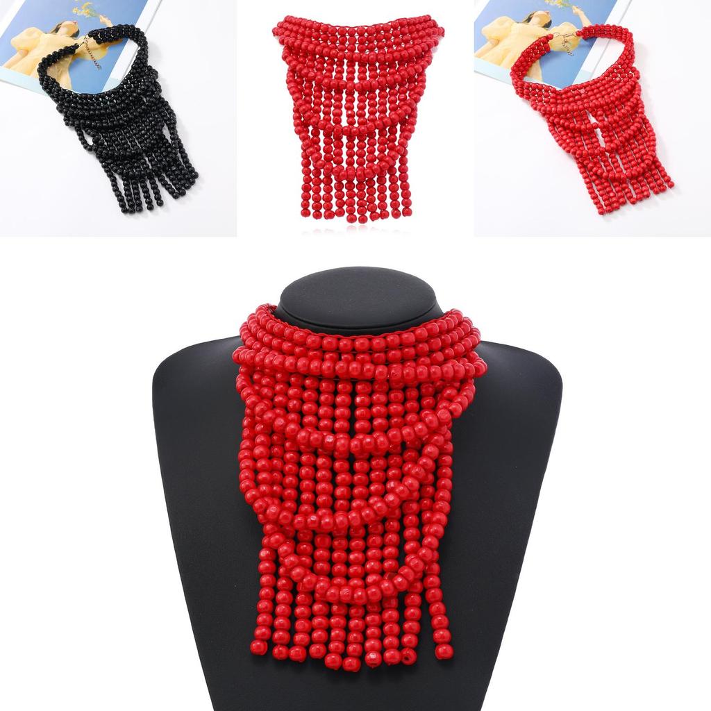 Ethnic Style Wooden Jewelry With Geometric Pendant For Casual Wear