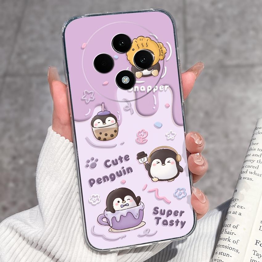 For OPPO F27 F29 F21 F19 F17 F11 Pro F15 F7X Phone Cover Cute Panda Piggy Patterns Transparent Ultra Thin TPU Premium Protection Case For OPPO Housing