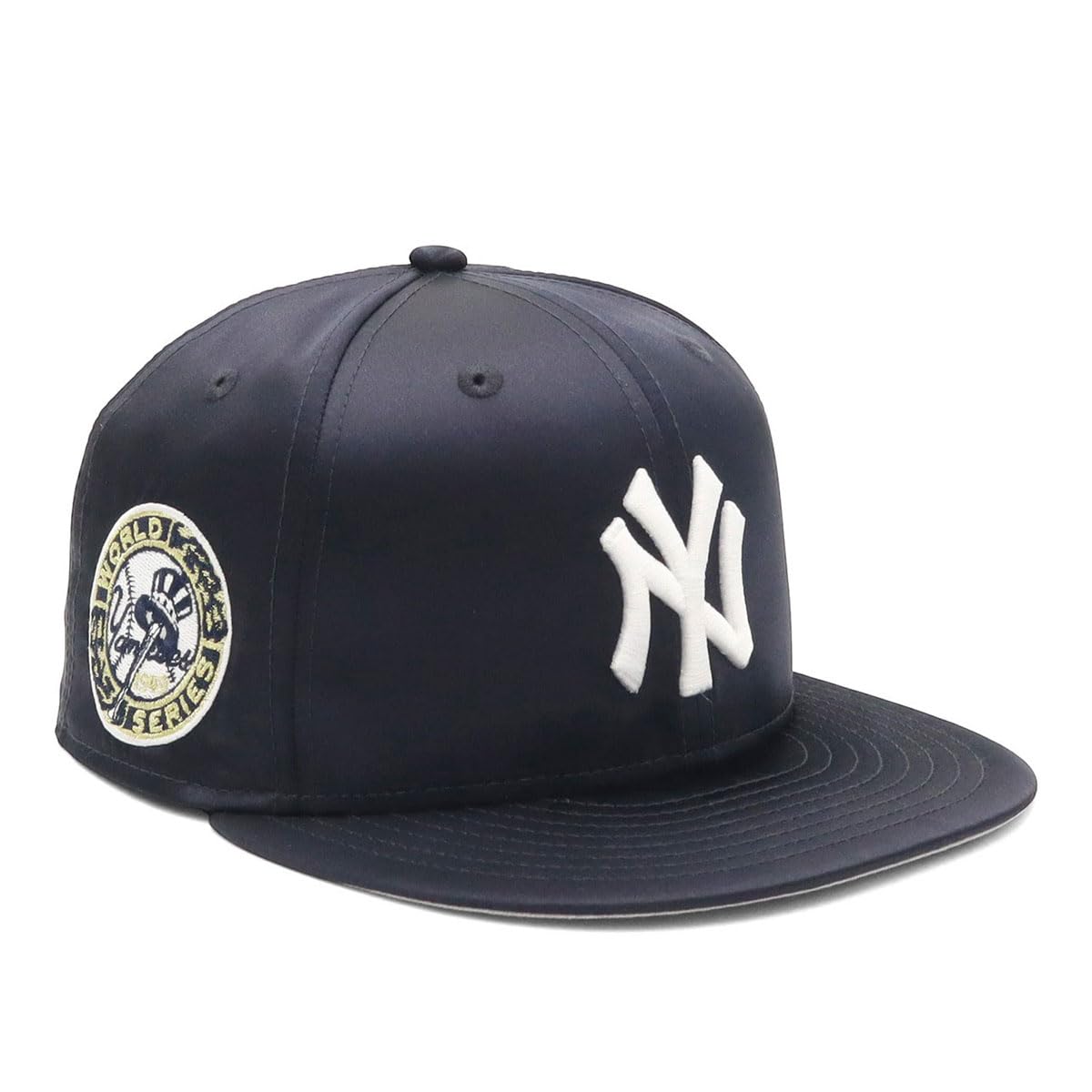 New Era 59FIFTY MLB NY Size 7 5950 SATIN NEYYAN NER37C7421 Cap, Satin, Navy, 3/8, NVY, 14668123,