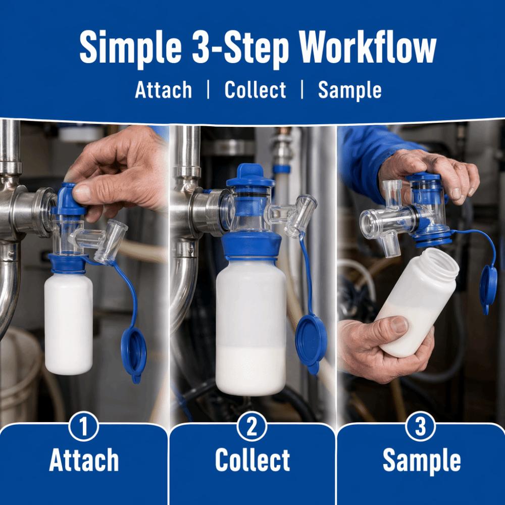 13Pcs Set PC Cow Milk Sampler 200ML Milk Sampling Device Efficient Milk Sampling Tool  Dairy Farming