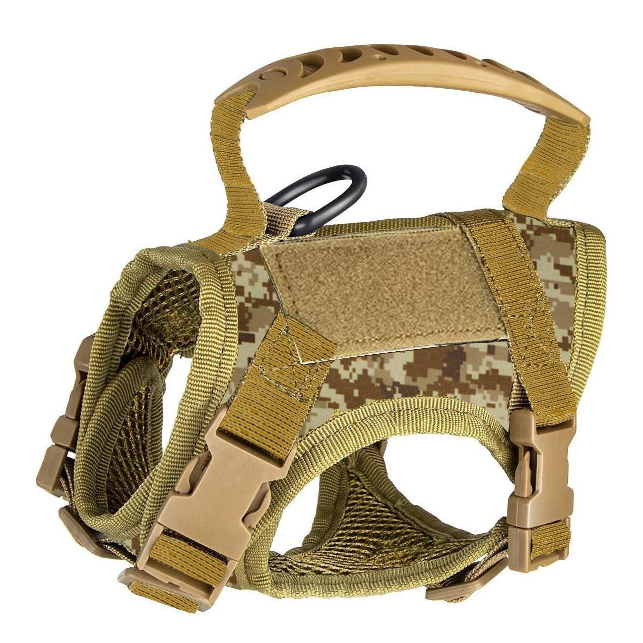 

Outdoor Tactical Cat Harness For Walking Escape Proof Adjustable Waterproof Pet Harness Soft Mesh Vest For Large Cat Small Dog армия зеленый