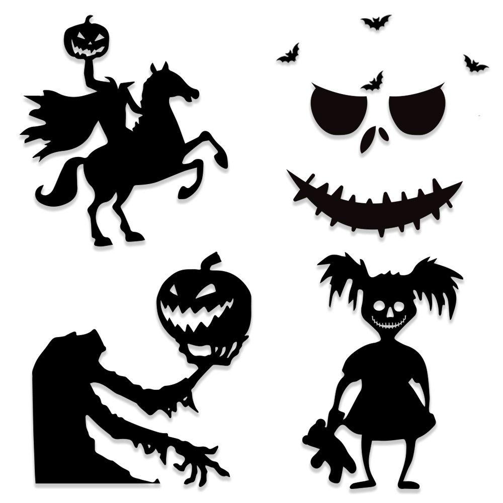 Demons Halloween Skull Felt Stickers Skull Pumpkin Halloween Wallpaper Decal  Home Decoration