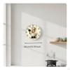 2D Wall Clock Light Luxury Silent Decorative Home Decor 20CM Hs0091