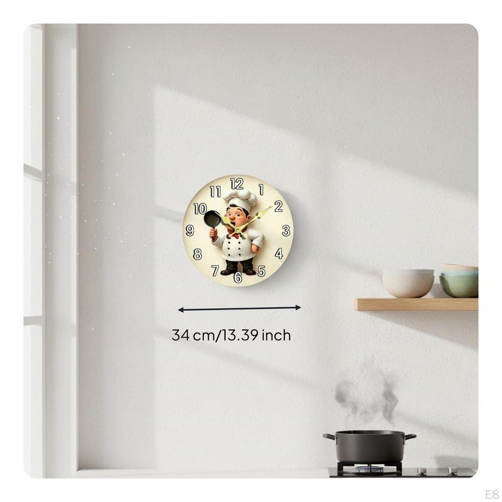 2D Wall Clock Light Luxury Silent Decorative Home Decor 20CM Hs0091