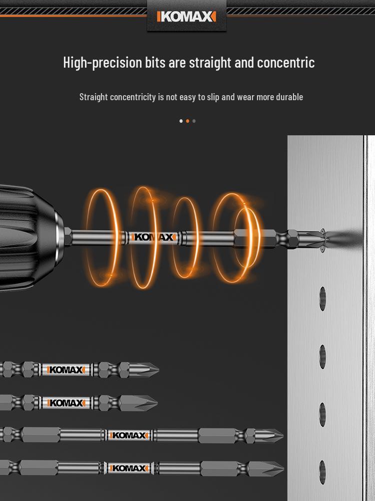 Tungsten Steel Magnetic Ring Electric Screwdriver Set with High Hardness, Non-slip, and Phillips Bits