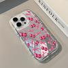 Cherry And Pink Bow Pattern Back Mirror Phone Case For iPhone 17 16 15 14 13 12 11 Pro Max X XR XS 7 8 Plus Air Shockproof Cover