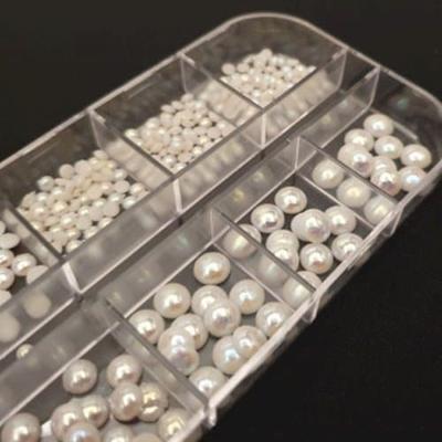 Nail Art Pearl Parts Resin Art White Pearl 12 Large Capacity