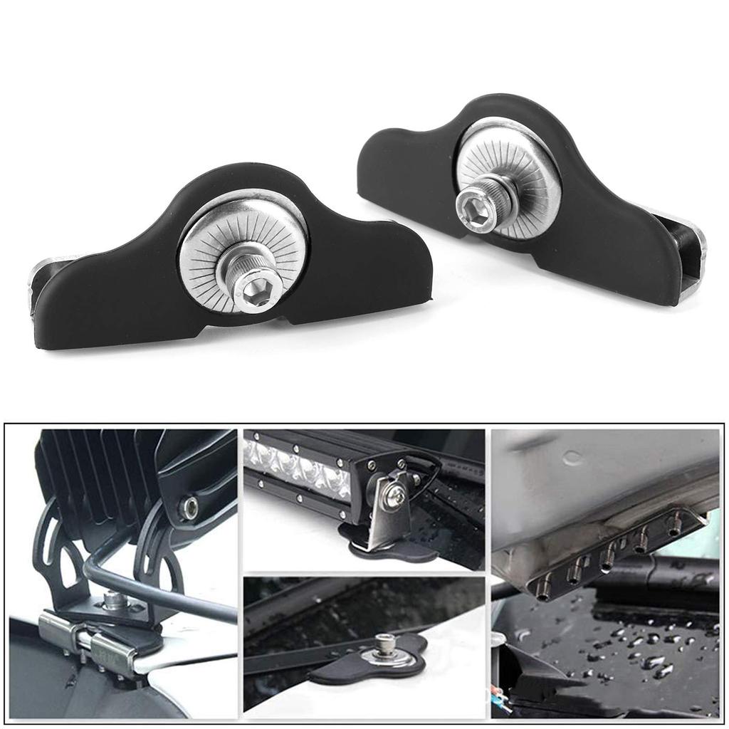 KIMISS Universal Hood LED Work Light, Adjustable Work Light Hood Mounting Bracket 304 Stainless Steel Car Truck Pickup SUV