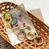 Transparent Cute Korean Girls Women Fashion Jewelry Acrylic Rings Resin Finger Rings