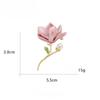 Alloy Magnolia Flower Brooch Jewelry Gifts Elegant Fashion Pin Flowers Badge Clothing Bags Accessories Sweater Brooch