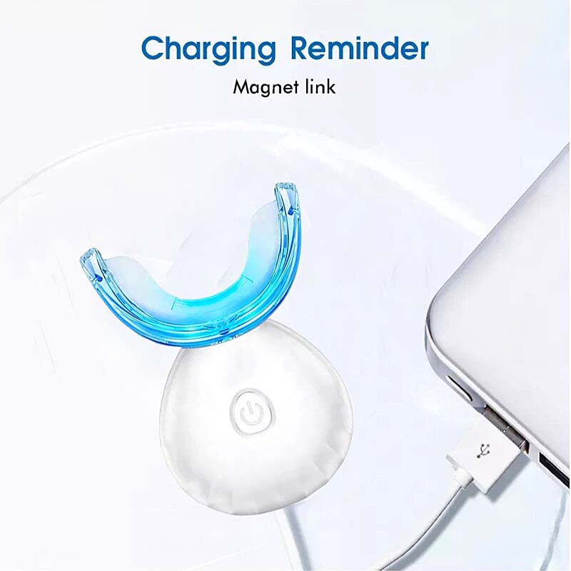 Rechargeable Whitening Kit Dental Instrument Set Teeth Whitening Gel Bleaching System Mouth Trays