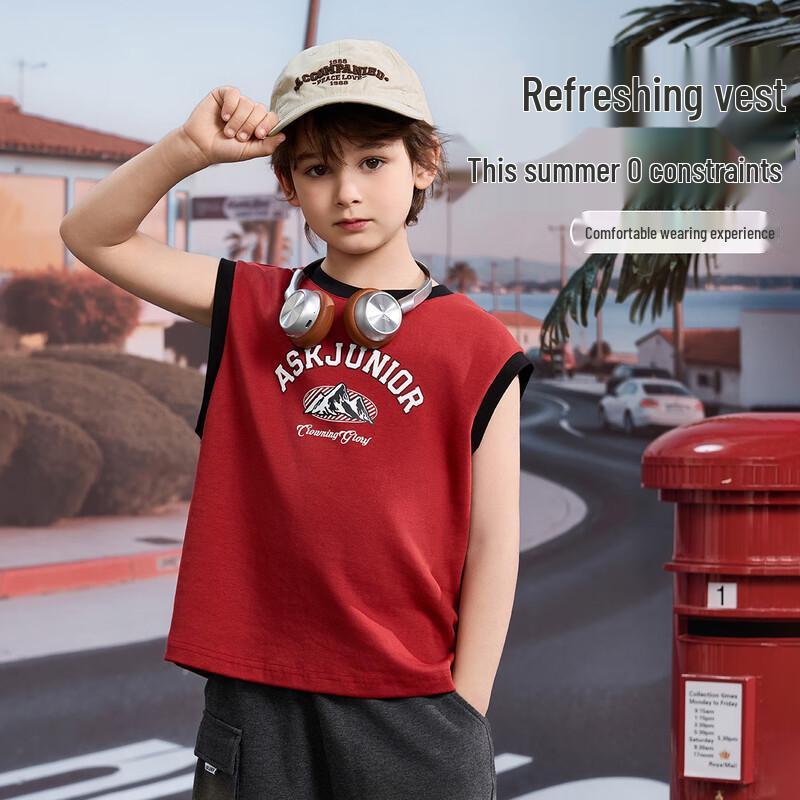 ASK JUNIOR Boys  Breathable Sleeveless T-Shirt 140