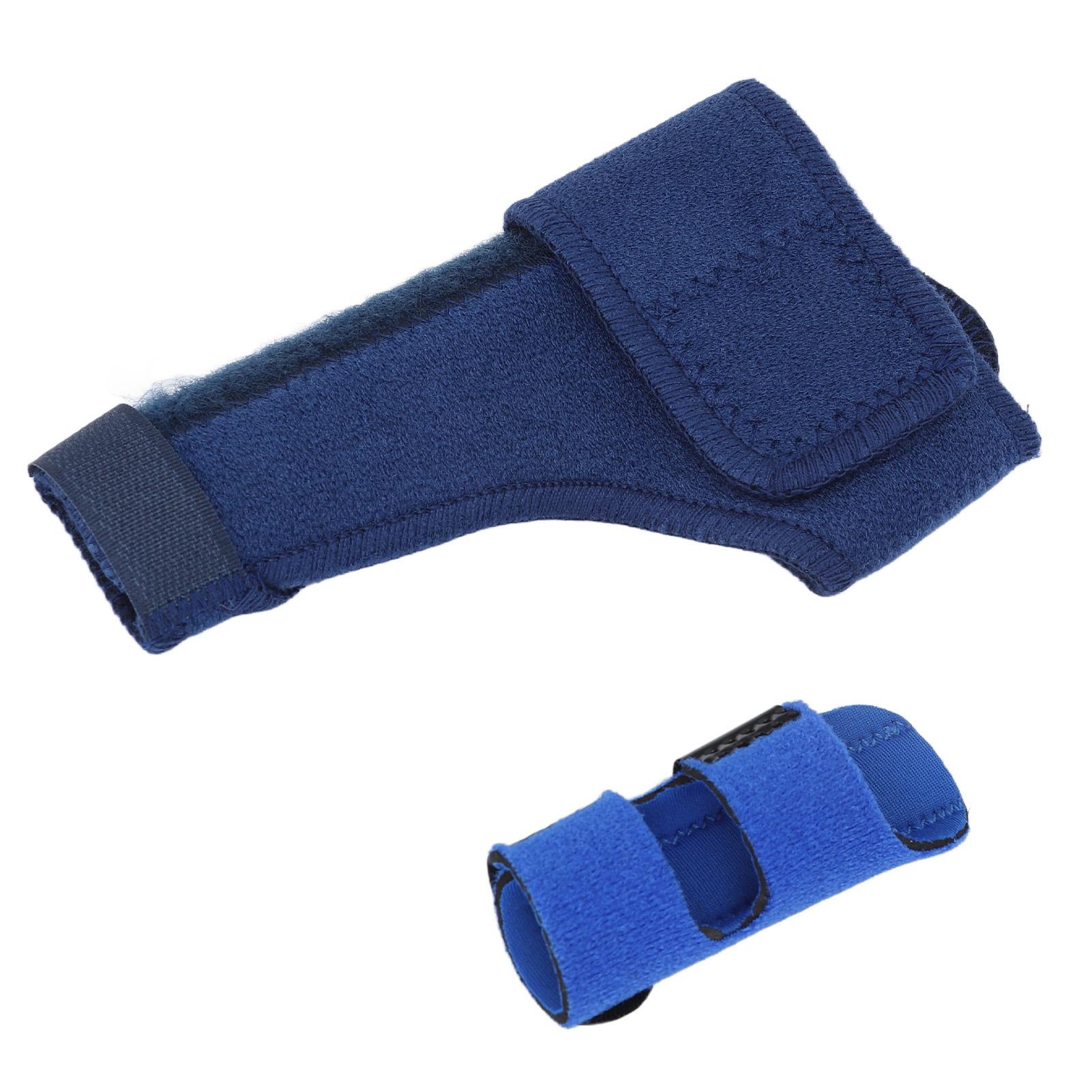 

Thumb Splint Brace Multi Finger Universal Hand Support for Straightening Arthritis Blue Left Hand