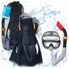 Tauchset: Maske mit Schnorchel, Schwimmbrille + Flossen