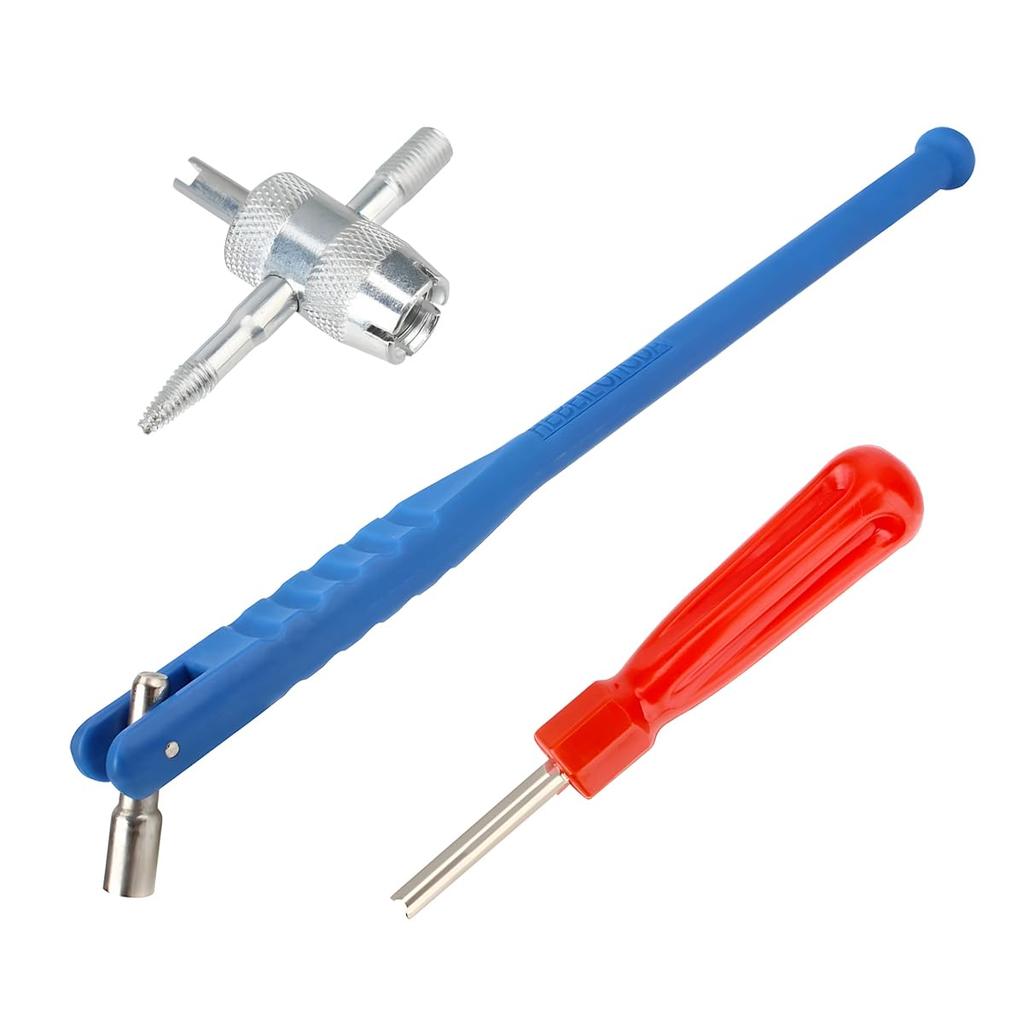 3PCS Tire Repair Tool Kit Valve Core Wrench 4 in 1 Valve Stem Remover Installer Car Tire Maintenance Tool