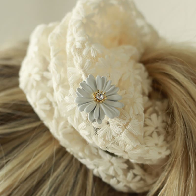 

Дана Бертон Цветок Маргаритки Гопчанг Резинка для волос White